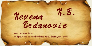 Nevena Brdanović vizit kartica